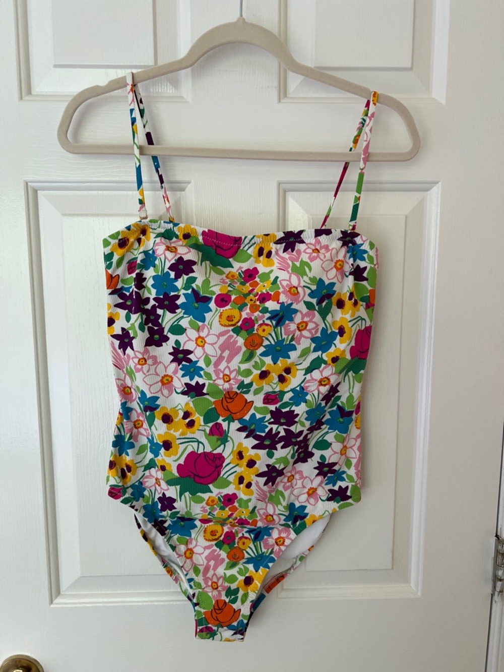 J. Crew Multicolor Floral One-Piece Swimsuit